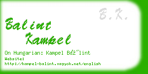 balint kampel business card